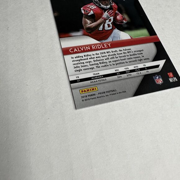 2018 Panini Prizm - Rookie Calvin Ridley #209 (RC) Atlanta Falcons - Picture 5 of 6